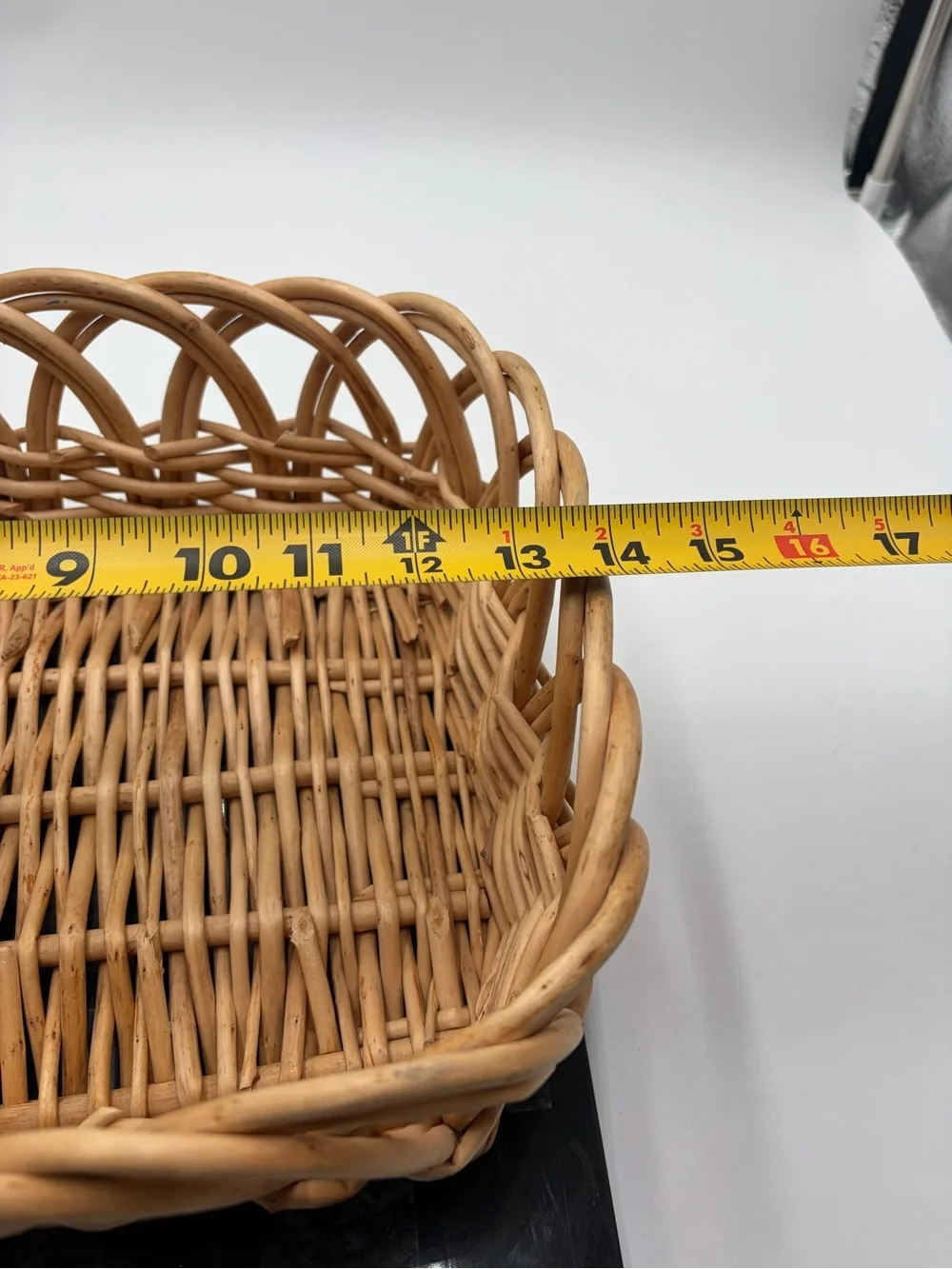 Natural Wicker Serving Basket - Beige